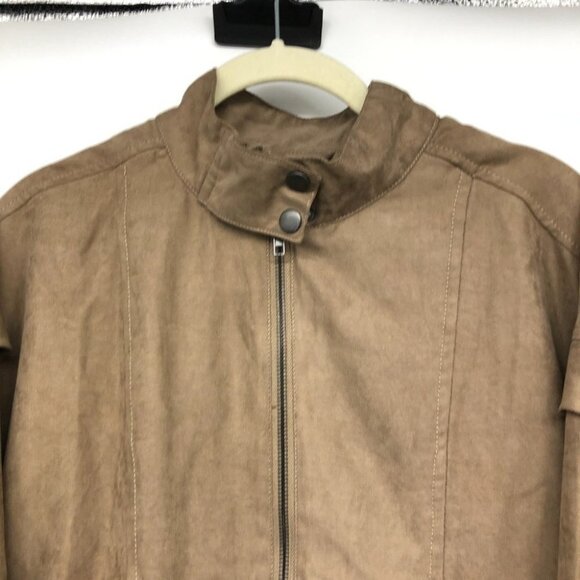 NWT Darling Fashions Tan Almond Marvels Canvas Neutral Lightweight Jacket size M - Picture 4 of 14